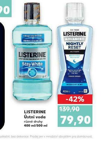 Kaufland Listerine ústní voda nabídka