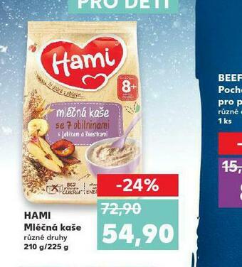 Kaufland Hami mléčná kaše nabídka