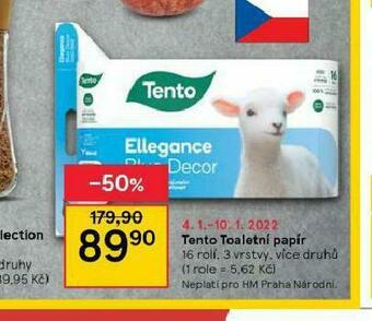 Tesco Tento toaletní papír nabídka