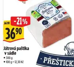 Albert Játrová paštika v sádle nabídka
