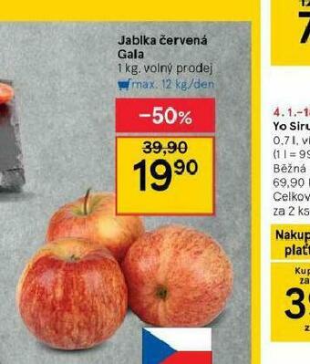 Jablka červená gala
