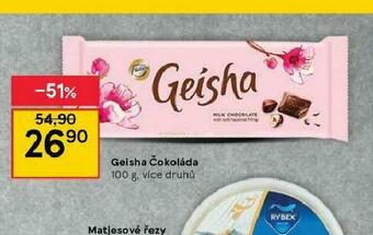 Tesco Geisha čokoláda nabídka