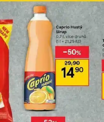 Tesco Caprio hustý sirup nabídka