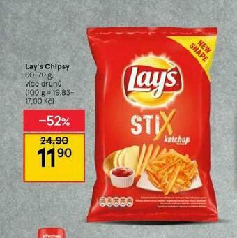 Tesco Lay´s chipsy nabídka