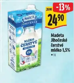Albert MADETA Jihočeské čerstvé mléko 1,5% nabídka