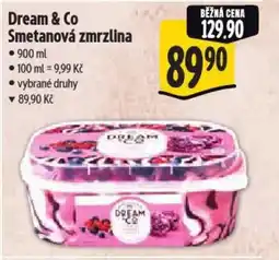 Albert Dream & Co Smetanová zmrzlina nabídka