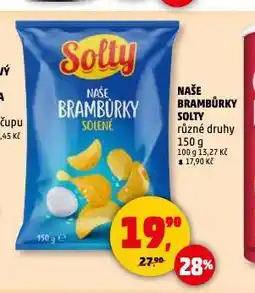 Penny Market Naše brambůrky solty nabídka