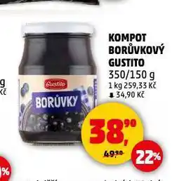 Penny Market Kompot borůvkový gustito nabídka
