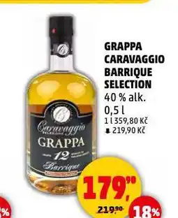 Penny Market Grappa caravaggio barrique selection nabídka
