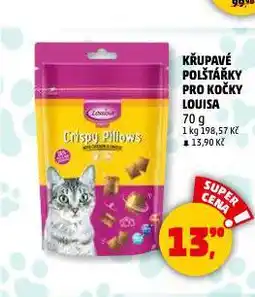 Penny Market Křupavé polštářky pro kočky louisa nabídka