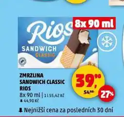 Penny Market Zmrzlina sandwich classic rios nabídka