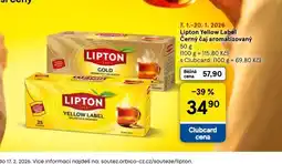 Tesco Lipton yellow label černý čaj nabídka