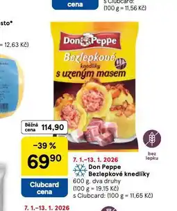 Tesco Don peppe bezlepkové knedlíky nabídka