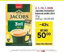 Tesco Jacobs instantní kávová směs 3in1 nabídka