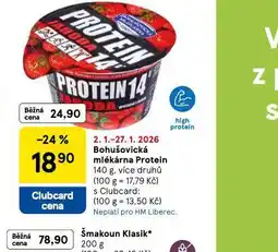 Tesco Bohušovická mlékárna protein nabídka
