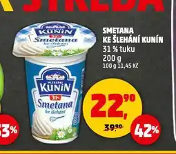 Penny Market Kunín smetana ke šlehání nabídka