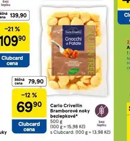 Tesco Cario crivellin bramborové noky bezlepkové nabídka