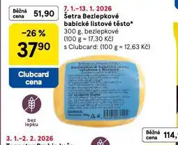 Tesco Bezelepkové babické listové těsto nabídka