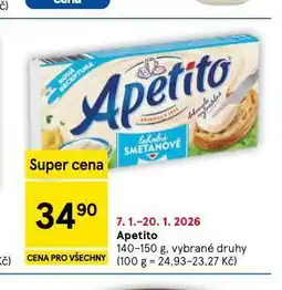 Tesco Apetito nabídka