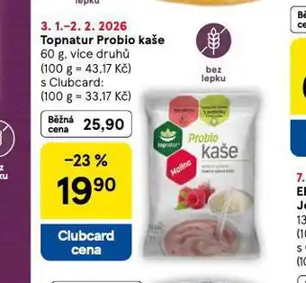 Tesco Topnatur probio kaše nabídka