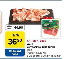 Tesco Wein schwarzwaldská šunka nabídka