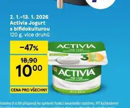 Tesco Activia jogurt s bifidokulturou nabídka