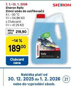 Tesco Sheron rally zimní směs do ostřikovačů nabídka