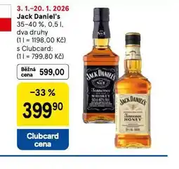 Tesco Jack daniel´s nabídka