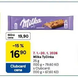 Tesco Milka tyčinka nabídka