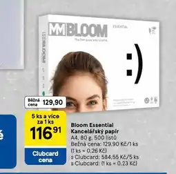 Tesco Bloom essential kancelářský papír nabídka