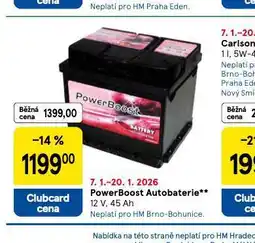Tesco Powerboost autobaterie 45 ah nabídka