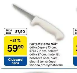 Tesco Perfect home nůž nabídka