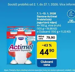 Tesco Danone actimel probiotický jogurtový nápoj nabídka
