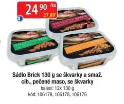 Qanto Sádlo brick 130 g se škvarky a smaž. cib., pečené maso, se škvarky nabídka