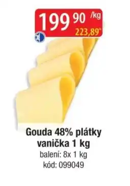 Qanto Gouda 48% plátky vanička nabídka