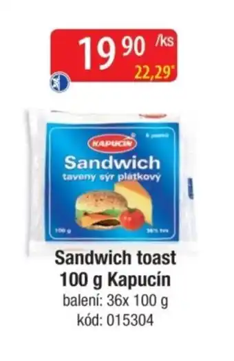 Qanto KAPUCÍN Sandwich toast nabídka