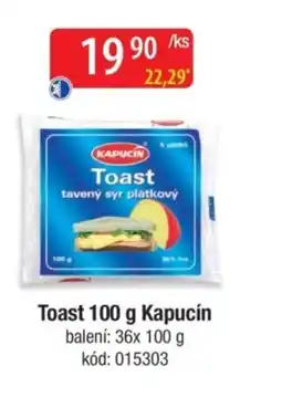 Qanto KAPUCÍN Toast nabídka