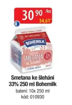 Qanto BOHEMILK Smetana ke šlehání 33% nabídka