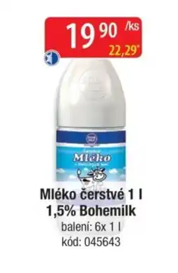 Qanto BOHEMILK Mléko čerstvé 1,5% nabídka
