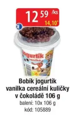 Qanto BOBIÍK Jogurtík vanilka cereální kuličky v čokoládě nabídka