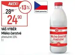Globus VÁŠ VÝBĚR Mléko čerstvé nabídka