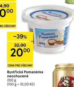Tesco Bystřická Pomazánka neochucená, 200 g nabídka