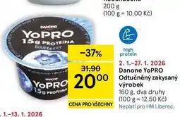 Tesco Danone YoPRO Odtučněný zakysaný výrobek, 160 g. dva druhy nabídka