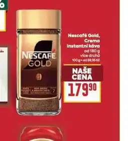 Billa Nescafé gold, crema instantní káva nabídka