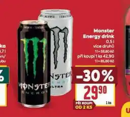 Billa Monster energy drink nabídka