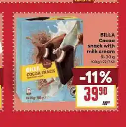 Billa Billa coca snack with milk cream nabídka