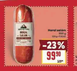 Billa Horal salám nabídka
