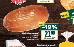 Billa Chléb konzumní nabídka
