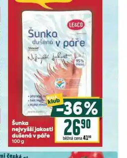 Billa Šunka nejvyšší jakosti dušená v páře nabídka