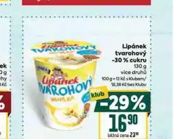 Billa Lipánek tvarohový -30% cukru nabídka
